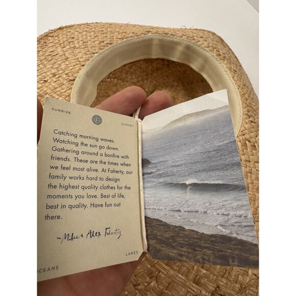 Faherty Rancher Raffia Hat in Natural - Picture 11 of 11